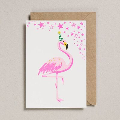 Konfetti-Haustierkarten – Packung mit 6 – Flamingo