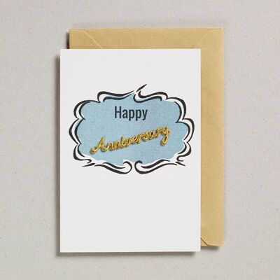 Word Card - Pack of 6 - Happy Anniversary
