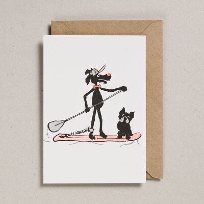 Rascals Cards – Packung mit 6 – Paddle Board Dog