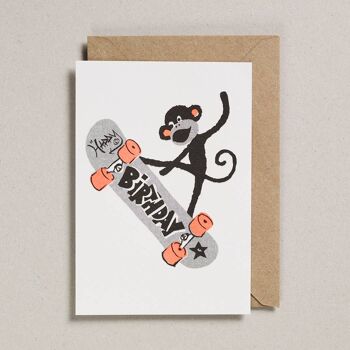 Cartes Rascals - Paquet de 6 - Skateboarding Monkey