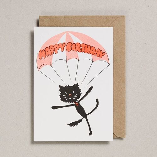 Rascals Cards - Pack of 6 - Cat Parachute