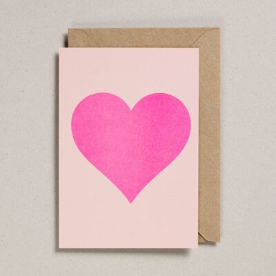 Valentines - Pack of 6 -  Simple Pink Heart