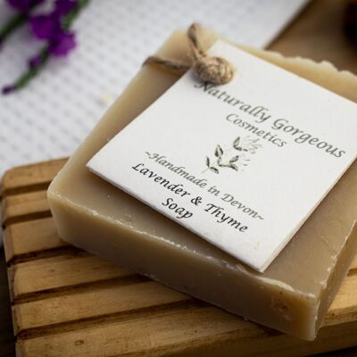 Thyme to unwind, lavender & thyme hand made soap bar 100g