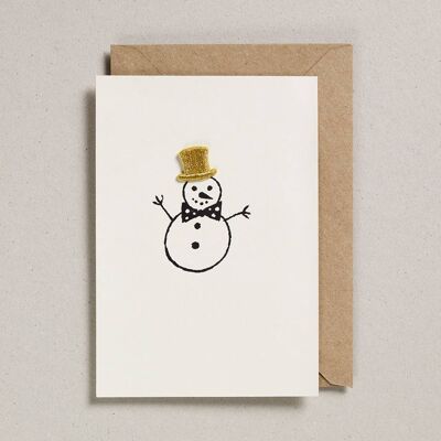 Iron on Christmas Charm - Pack of 6 - Snowman