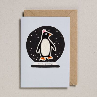Felt Christmas - Confezione da 6 - Pinguino in Snowglobe