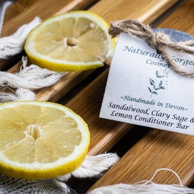Sandalwood, clary sage and lemon solid conditioner bar