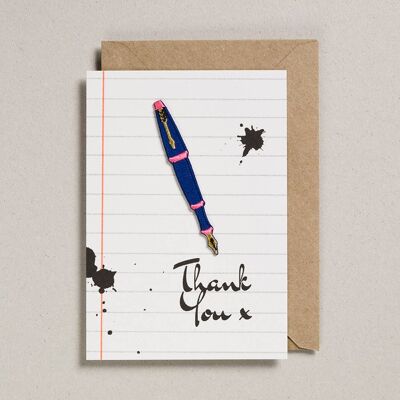 Write On With Cards - Lot de 6 - Stylo plume - Merci
