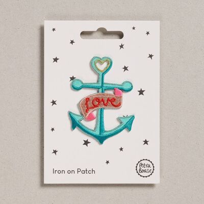 Iron on Patch - Pack of 6 - Love Anchor