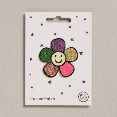 Iron on Patch - Pack of 6 - Happy Flower
