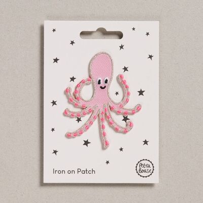 Patch zum Aufbügeln – Packung mit 6 – Pink Octopus