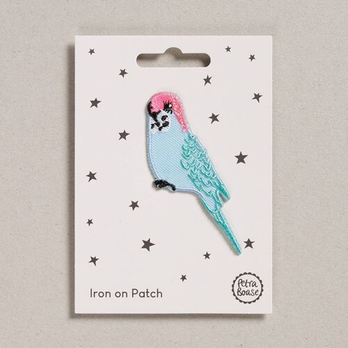 Iron on Patch - Pack of 6 - Blue Budgie