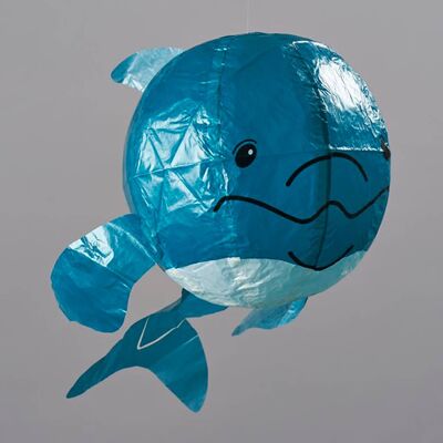 Ballon en Papier Japonais - Paquet de 6 - Baleine Bleue