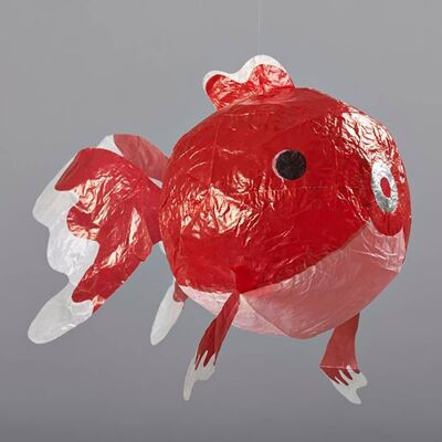 Japanischer Papierballon – Packung mit 6 – Roter Fisch