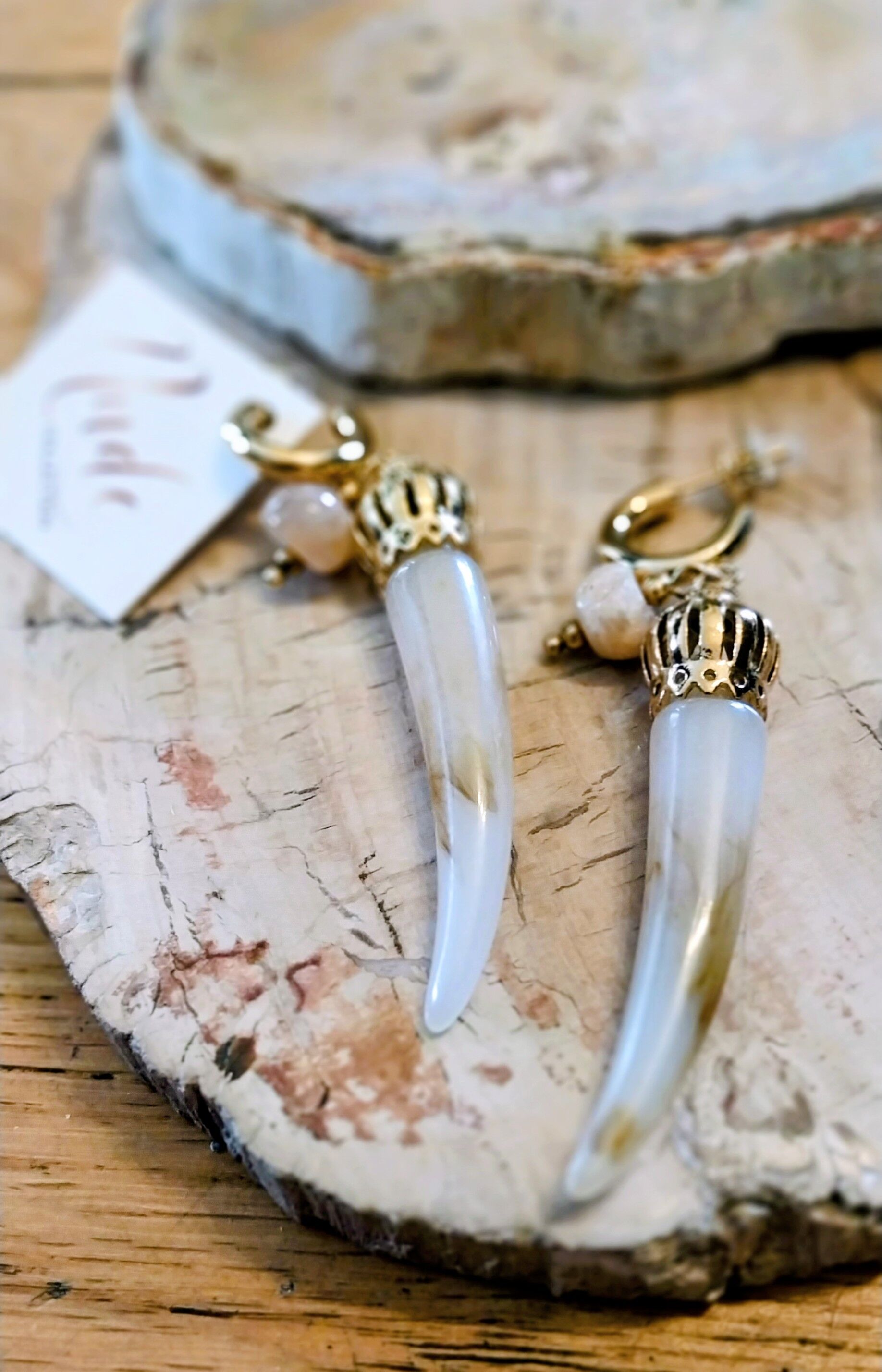 "MASSAI" collection horn earrings