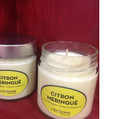 SCENTED CANDLE 100% VEGETABLE SOYA WAX 180 G LEMON MERINGUE