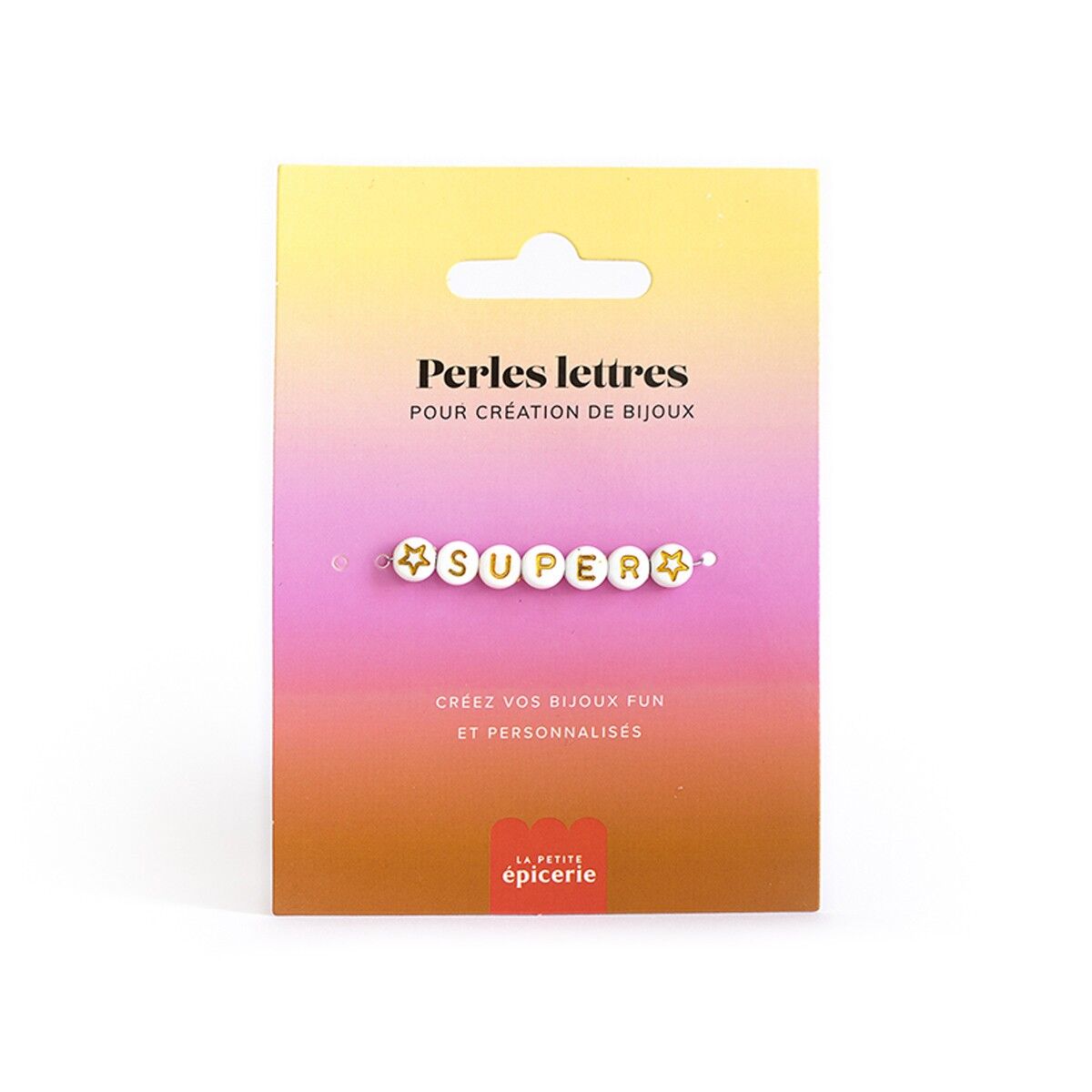 Perline con lettere "Super" per bracciale da personalizzare