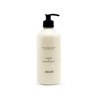 Lotion pour Corps & Mains 500ml. Amber & Sandalwood