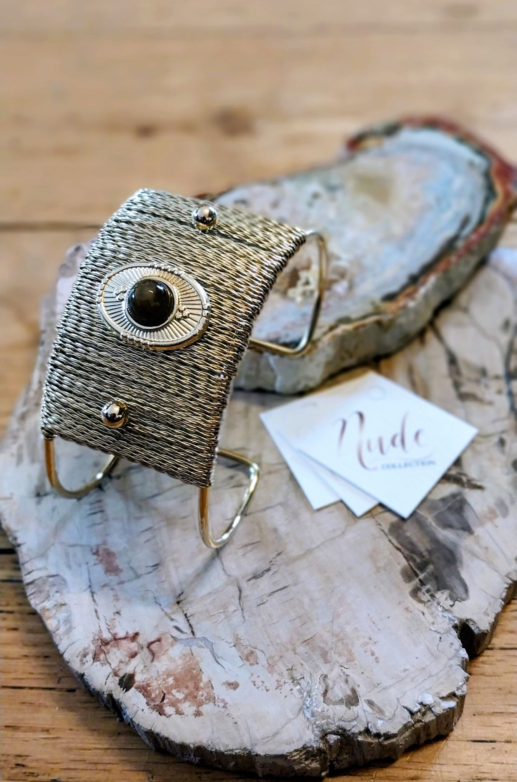 Adjustable “MASSAI” collection bangle bracelet
