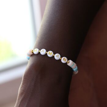 Perles lettres "Maman" pour bracelet à personnaliser (250098) 3