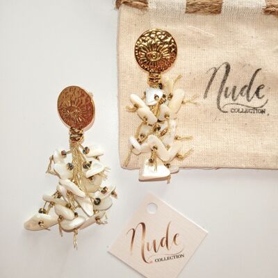 Natural mother-of-pearl earrings