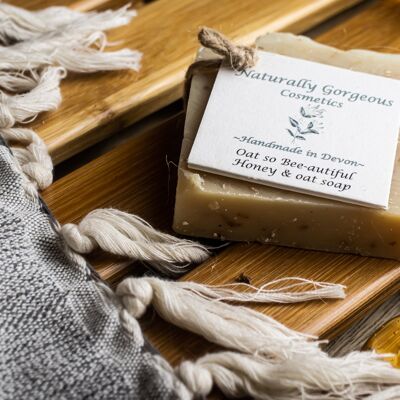 Oat so bee-autiful, hand made honey and oat soap bar 100g