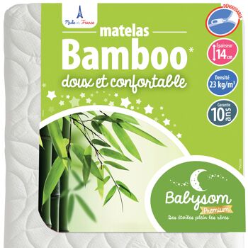 Babysom Premium - Matelas Bébé Bamboo - 60x120 1