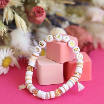 Perles lettres "Je t'aime" pour bracelet à personnaliser (250099) 2