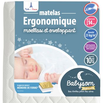 Babysom Premium - Matelas Bébé Ergonomique - 60x120 1