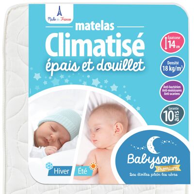 Babysom Premium - Colchón para bebé con aire acondicionado - 60x120