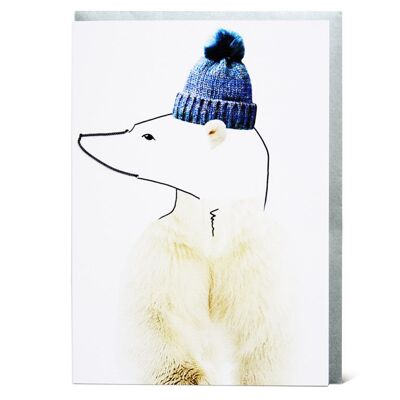 Cartolina d'auguri dell'orso polare