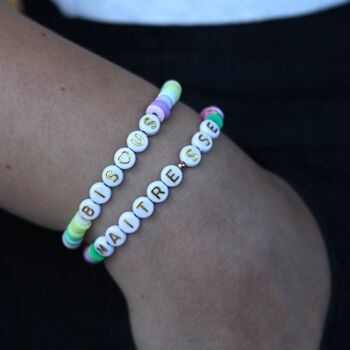 Perles lettres "Bisous" pour bracelet à personnaliser 3