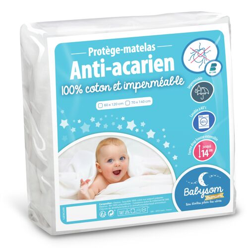 Babysom - Protège Matelas Bébé Anti-acarien - 60x120