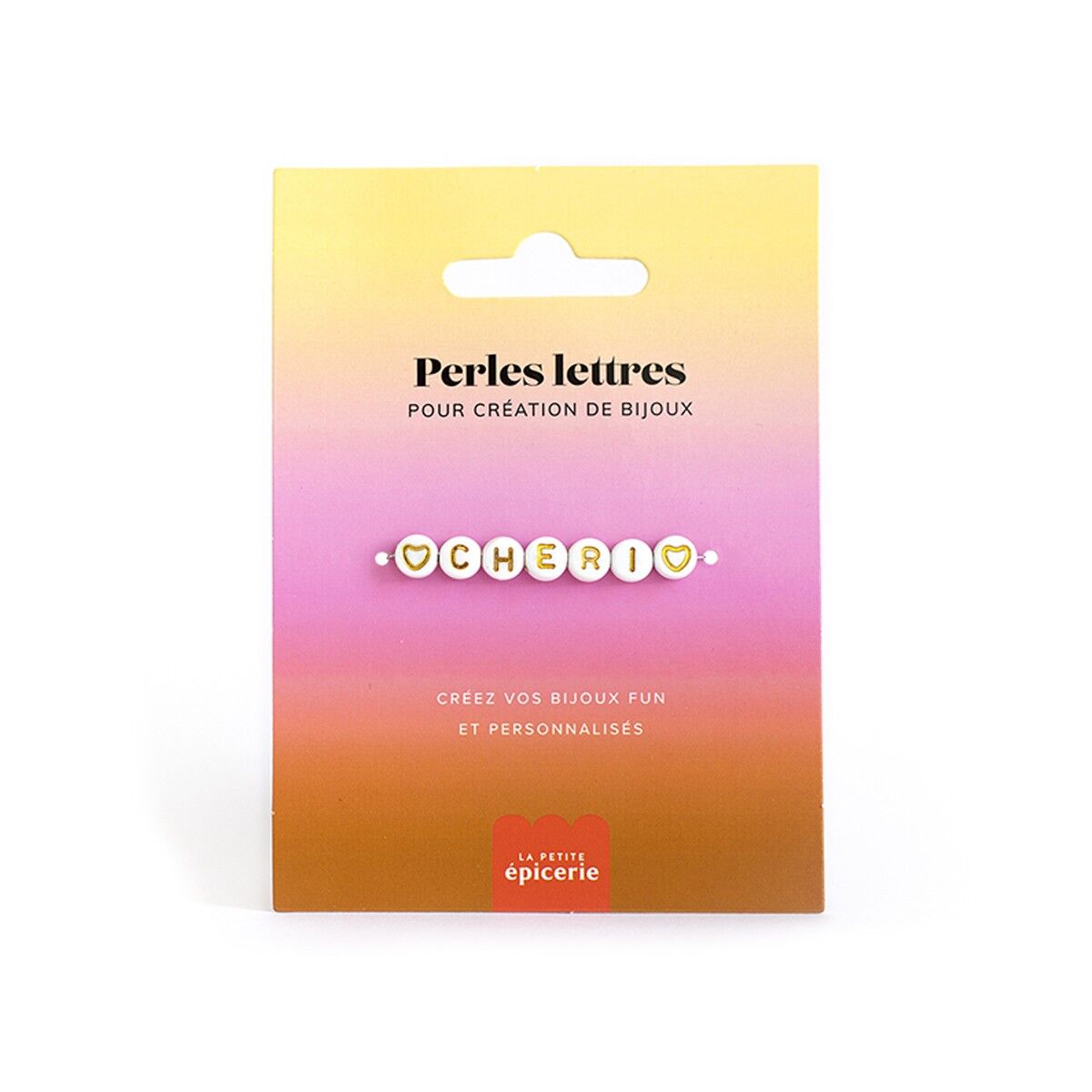Buchstabenperlen "Chéri" für Armband zum Personalisieren