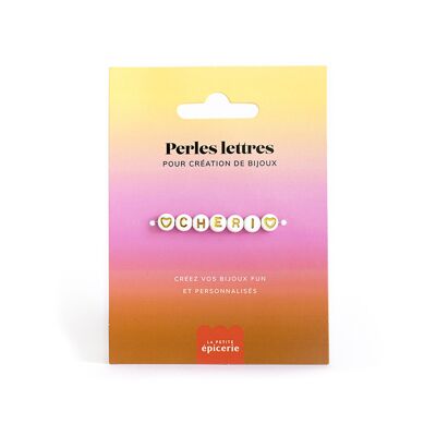 Perles lettres "Chéri" pour bracelet à personnaliser