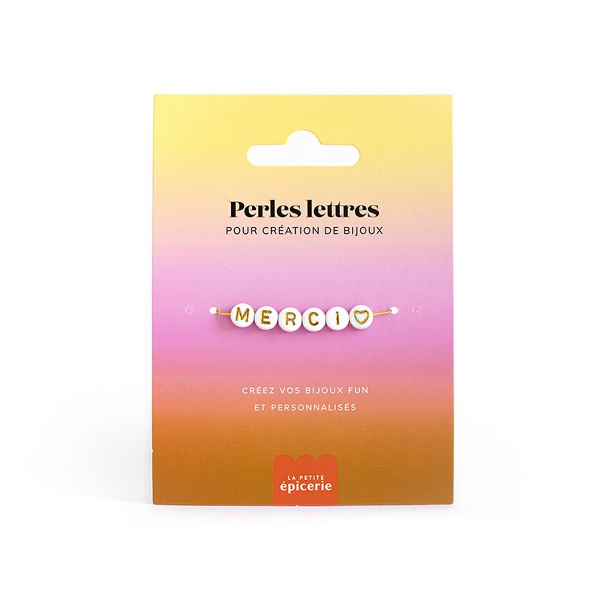 Buchstabenperlen "Danke" für Armband zum Personalisieren