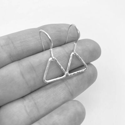 Sterling silver triangle earrings