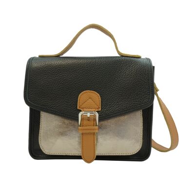 Bolso satchel con bolsillo brillante Daniel Black