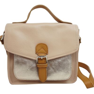 Bolso satchel con bolsillo brillante Daniel Nude