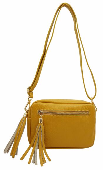 Sac trotteur en cuir de vachette Hagda Jaune 5