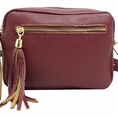 Hagda cowhide leather trotter bag Purple