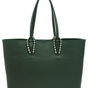 Sac cabas en cuir de vachette Georgette Vert