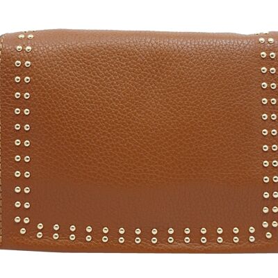 Small studded shoulder bag Kalie Camel