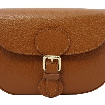 Bolso bandolera Turin Camel de piel