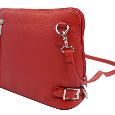 Eloise leather shoulder bag Red