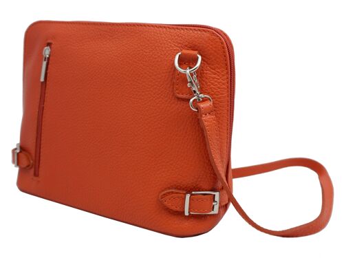 Sac bandoulière en cuir Eloise Orange