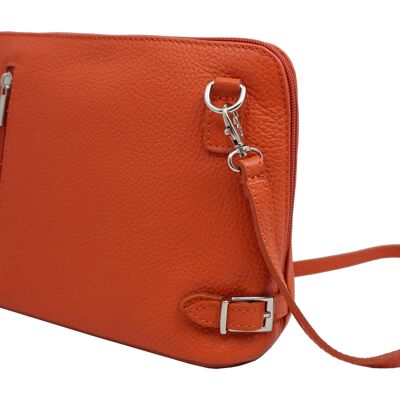 Bolso bandolera Eloise Naranja de piel