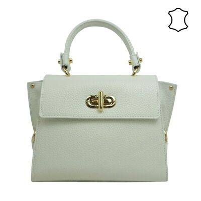 Jaïna leather handbag White