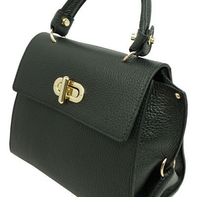 Jaïna Leather Handbag Black