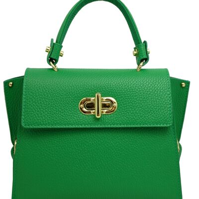 Jaïna leather handbag Light green