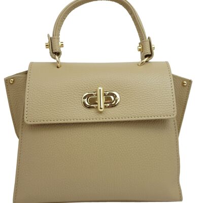 Lederhandtasche Jaïna Taupe